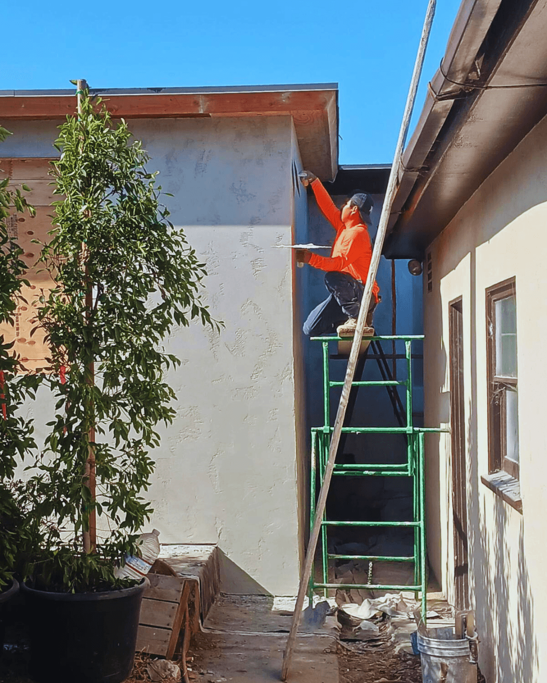 Residential Side Wall Stucco