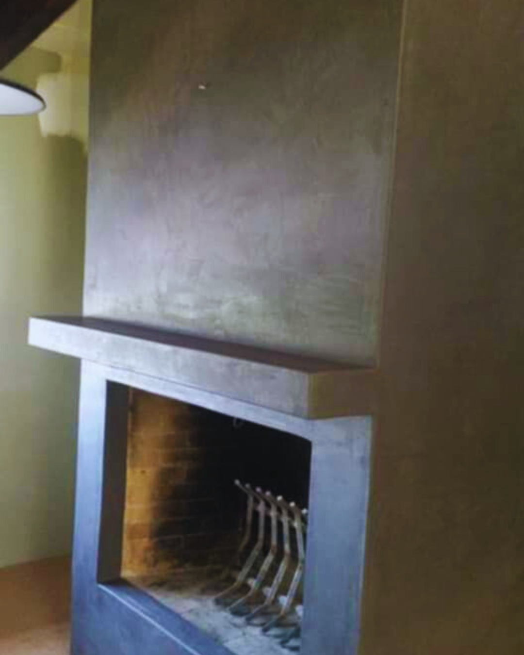 Custom Fireplace Stucco Feature